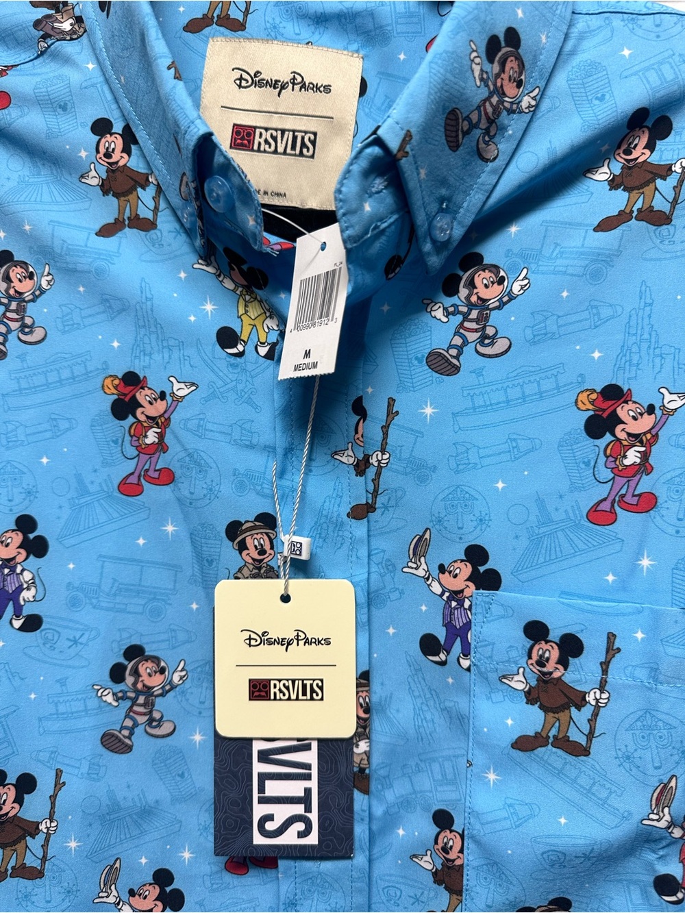 Disney Parks RSVLTS Magic Kingdom Mickey Mouse Shirt Men’s medium - Picture 2 of 4